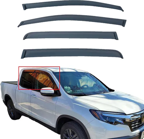 Vista 17 de Viseras adhesivas para ventana, protectores de lluvia compatibles con Toyota Rav4 2006-2012, deflector de ventana de ventilación lateral, protección