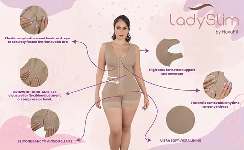 Vista 6 de LadySlim by NuvoFit 003 Fajas posoperatorias colombianas reductoras y moldeadoras para mujer