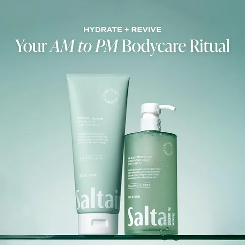 Vista 6 de Saltair Suero corporal de ácido hialurónico – Loción corporal hidratante para una piel de aspecto más suave – Crema hidratante de gel transparente
