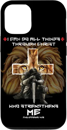 Vista 30 de Fundas para iPhone 11 Christian Phone Cases Men Bible Verse Philippians 4:13 Lion Case