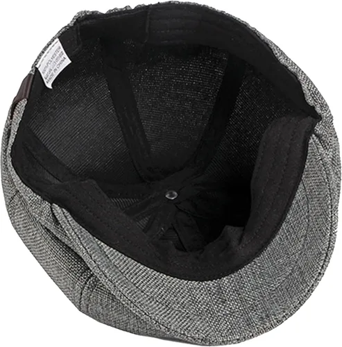 Vista 5 de Gorra de 8 paneles para hombre, estilo vintage, con banda elástica, transpirable, ligera, para conducir cabbie hiedra Caqui