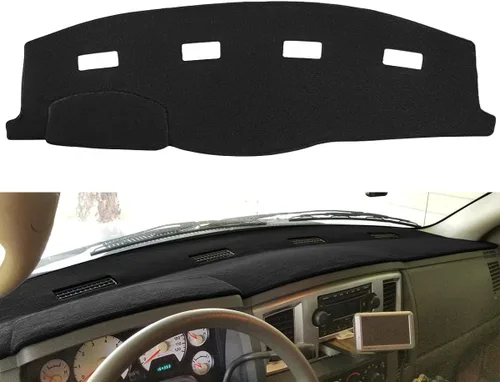 Vista 8 de Yiz Funda para Tablero Cubierta de Salpicadero Tapete de Ajuste Personalizado para Dodge Ram 1500 2002-2005, 2500/3500 2003-2005 (02-05 Beige) Y22