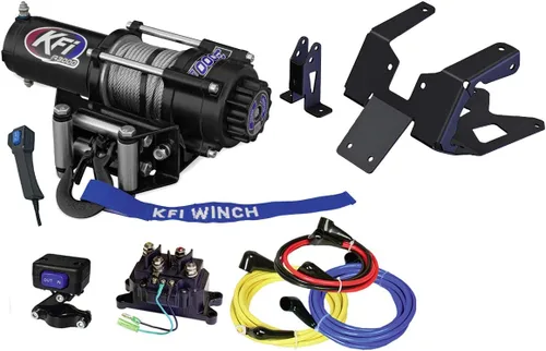 Vista 2 de KFI A3000 Kit de cabrestante de 3000 lb y montaje de cabrestante 101275 Compatible/Reemplazo para Yamaha Grizzly 700 4x4 2016-2021