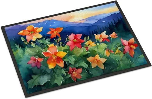 Vista 93 de Caroline's Treasures DAC1621MAT - Felpudo con diseño de camelia en acuarela de 18 x 27 pulgadas, tapete para puerta delantera, para interiores
