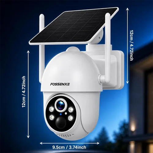 Vista 8 de Cámaras 2K para Seguridad del Hogar - Cámaras de Seguridad Solares Inalámbricas para Exteriores con Vista Pan/Inclinación de 360°, Cámara