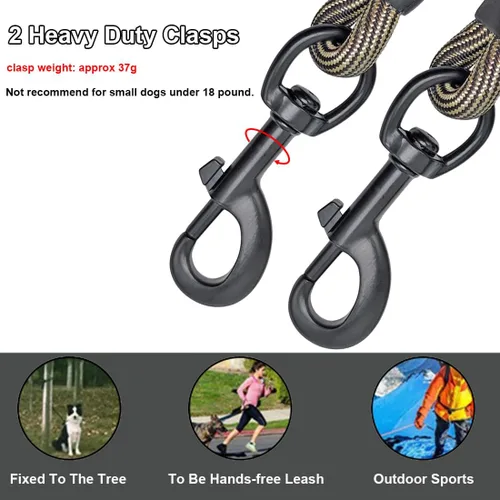Vista 2 de BTINESFUL Correa de Amarre para Perro, Cuerda de Control Correa de Cuerda Larga, 8ft 12ft 20ft 30ft 50ft 75ft Correa para Perros de Patio - Perros
