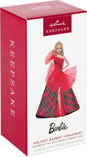 Vista 3 de Hallmark Keepsake Adorno navideño de recuerdo 2024, Barbie de vacaciones 2024, Regalos para ella