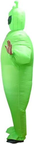 Vista 7 de Disfraz de alienígena inflable para jóvenes, unisex, Halloween y cosplay