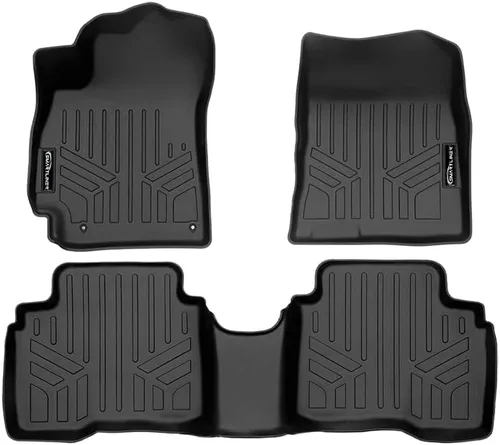 Vista 6 de SMARTLINER Juego de 2 filas de alfombrillas para todo tipo de clima, compatible con Hyundai Elantra 2021-2025