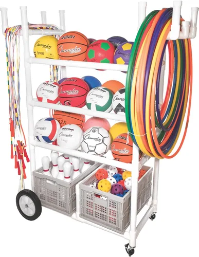 Vista 6 de Champion Sports Carro de equipo Blanco