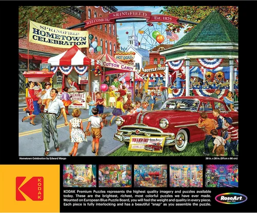 Vista 5 de RoseArt - Kodak Premium Collector - Hometown Celebration - Rompecabezas de 2000 piezas para adultos
