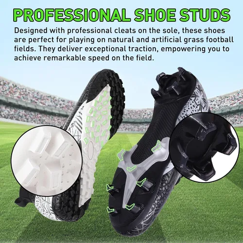 Vista 6 de Tacos de fútbol para hombre y mujer, zapatos de fútbol para interiores y exteriores