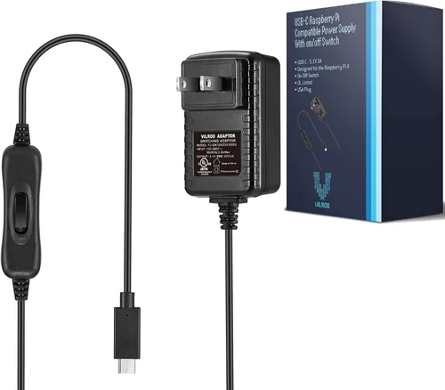 Vista 4 de Vilros Raspberry Pi 4 Kit de juegos retro de 4 GB con 2 controladores USB y funda estilo de juego, tarjeta micro SD de 64 GB, cable HDMI, fuente