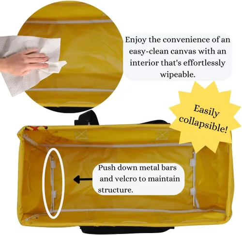 Vista 234 de NGIL Bolsa de comestibles reutilizable extra grande plegable de gran tamaño para comestibles, almacenamiento, picnic, playa, Estampado