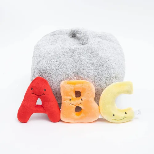 Vista 7 de Alphapals Juguetes educativos del alfabeto de peluche Juego de 26 piezas de colores arco iris letras de peluche de 4 pulgadas en bolsa de felpa