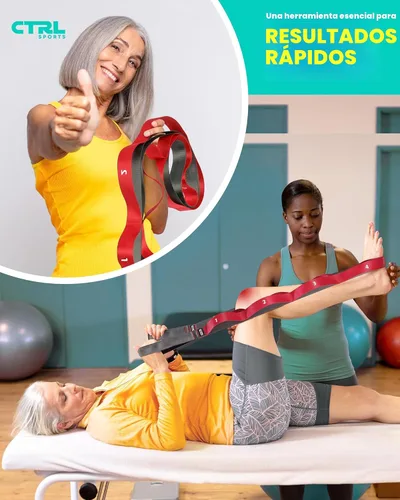 Vista 7 de Stretching Strap with Loops, Non Elastic Stretch Band for Physical Therapy