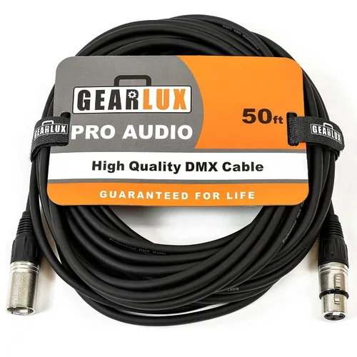 Vista 12 de Gearlux Cable DMX, 3 pines, macho a hembra, 3.2 pies - paquete de 10