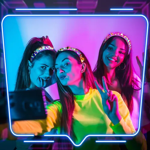Vista 4 de Tigeen - 4 diademas iluminadas con luces LED para recuerdos de fiesta