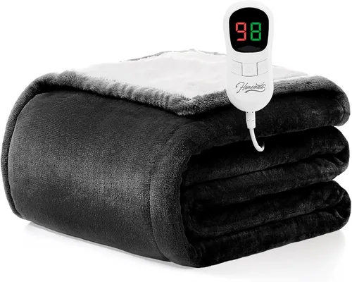 Vista 31 de Homemate Heated Blanket Electric Throw 50"x60" Heating Blanket ETL Cert 02 - Navy Blue
