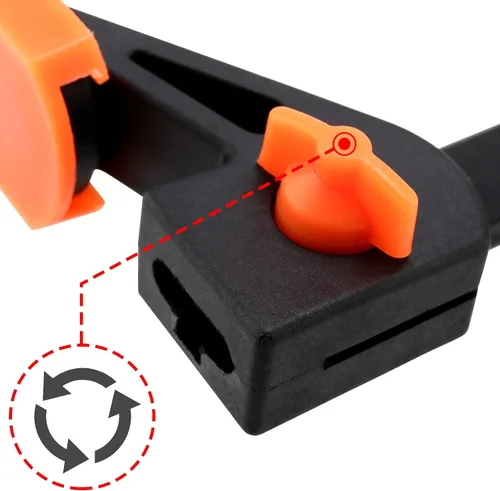 Vista 3 de PINGEUI 4 paquetes de abrazaderas de agarre rápido de 8 pulgadas, abrazaderas de madera ajustables, abrazaderas de barra ligeras para carpintería