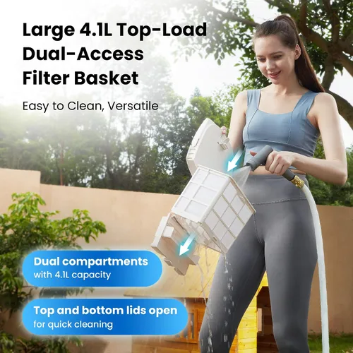 Vista 9 de Chasing Hydro 4 - Aspiradora de piscina para piscinas enterradas, robot de piscina con batería de 210 minutos para limpieza de pisos, paredes