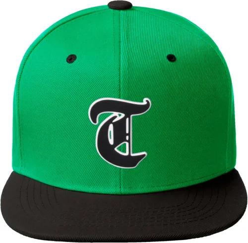 Vista 758 de Daxton Gorra clásica con visera de billete plano con letras del alfabeto inglés antiguo de la A a la Z