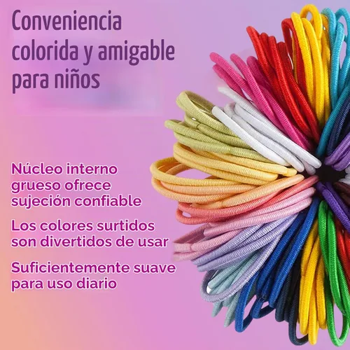 Vista 6 de Goody Bandas Elásticas para el Cabello Ouchless para Niños – Sin Tirones, Sin Roturas, Sujeción Sin Enredos para Cabello Fino – 40