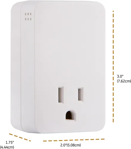 Vista 3 de GE UltraPro SurGE Protector Plug con alarma, extensor de salida, adaptador de enchufe, electrodoméstico, refrigerador, fin de servicio, 1080 julios
