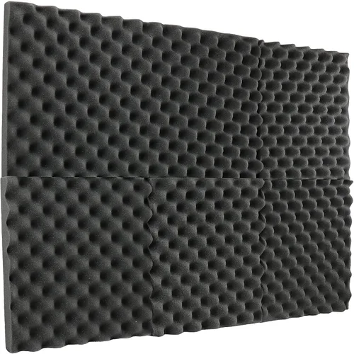 Vista 8 de Paneles de espuma acústica, acolchado a prueba de sonido, paneles acústicos de pared insonorizados, espuma de doble densidad, fácil de instalar