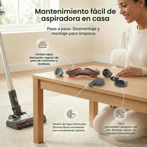 Vista 2 de Repuesto 1 rodillo de vacío y 2 tapas del lado derecho - Compatible con Dyson™ Parte # 917391-01, 914123-01 - Compatible con Dyson™ Modelos DC-25