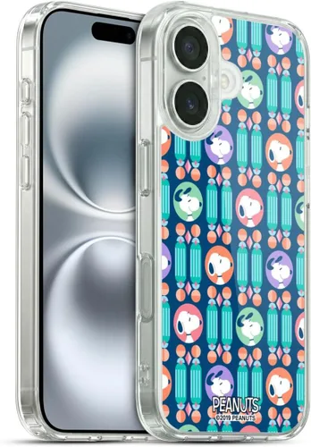 Vista 12 de Head Case Designs Snoopy Deco Dreams - Funda de gel suave con licencia oficial de Peanuts Blue Pattern compatible con Apple iPhone 7 Plus/iPhone 8