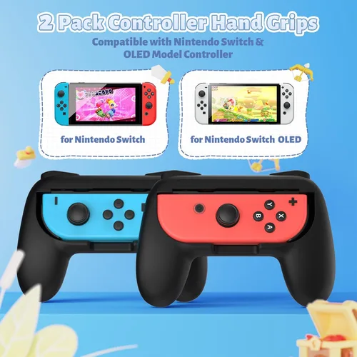 Vista 48 de FASTSNAIL Grips Compatible with Nintendo Switch for Joy Con & OLED Model for Joycon, Wear-resistant Handle Kit Compatible with Joy Cons Controllers