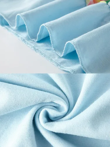 Vista 5 de Camisones de noche de algodón de manga larga para niñas, vestido de noche de 2 a 9 años, paquete de 2