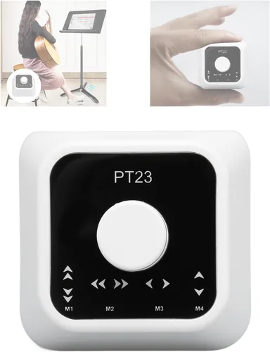 Vista 9 de Page Turner Pedal de pie, pedal de giro de página, 4 modos de página, soporte recargable, multi73 horas, uso continuo, compacto para computadora