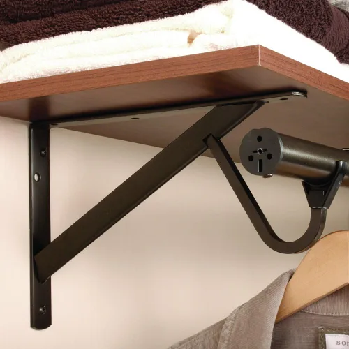 Vista 2 de John Sterling, Bronze Closet-Pro HD RP-0495-BRZ - Estante resistente y soporte de varilla
