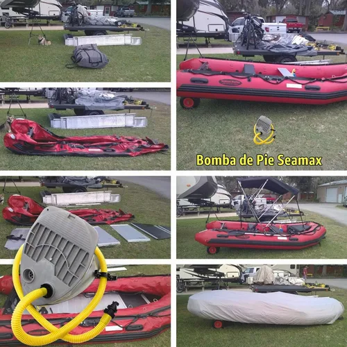 Vista 3 de Seamax Bomba de pie de una sola etapa 7L para barcos inflables, inflación y desinflación de la ayuda máxima de 3.6 PSI