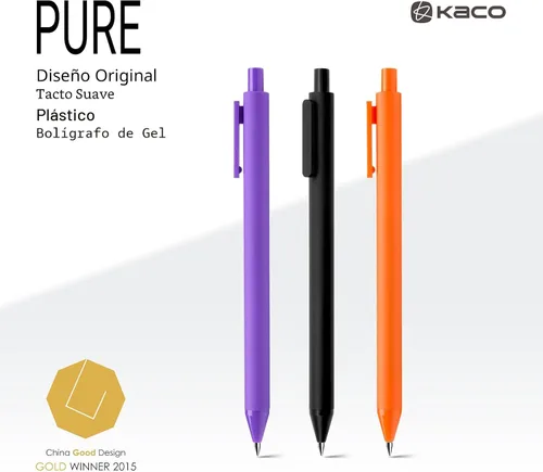 Vista 5 de Kaco PURE - Bolígrafos de gel de colores surtidos, 20 piezas, 0.7 mm, punta media, bonitos artículos de papelería estéticos para tomar notas y hacer