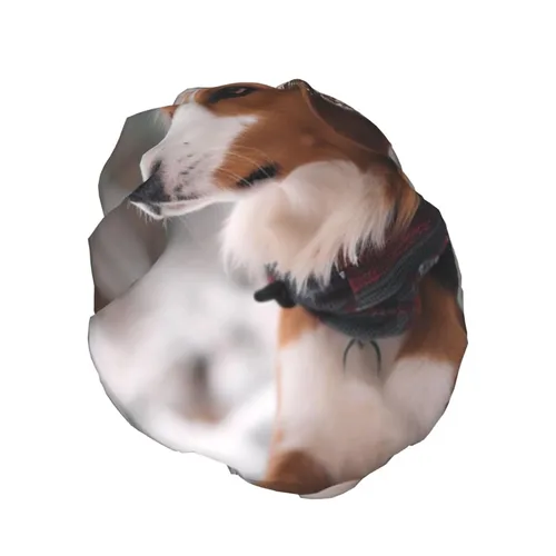 Vista 2 de Gorro de ducha de invierno para perro de nieve, reutilizable, doble capa, impermeable, con banda elástica, sombrero de baño, spa, salón de ducha