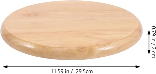 Vista 4 de BESPORTBLE Taburete de bar de madera de repuesto para taburete de bar de 11.6 pulgadas, asiento de madera redondo, accesorios de reparación