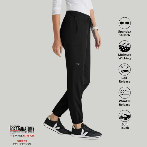 Vista 3 de BARCO Grey's Anatomy - Pantalones deportivos elásticos de elastano para mujer, cintura elástica, estilo yoga