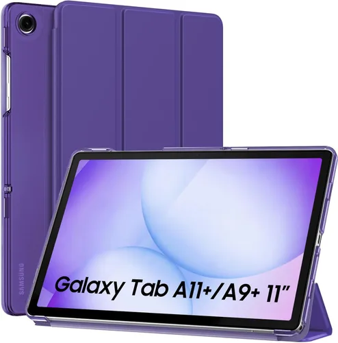 Vista 13 de MoKo Funda para Galaxy Tab A9+/A9 Plus de 11 pulgadas 2023, Funda Protectora Inteligente Delgada con Soporte y Carcasa Trasera Translúcida de PC