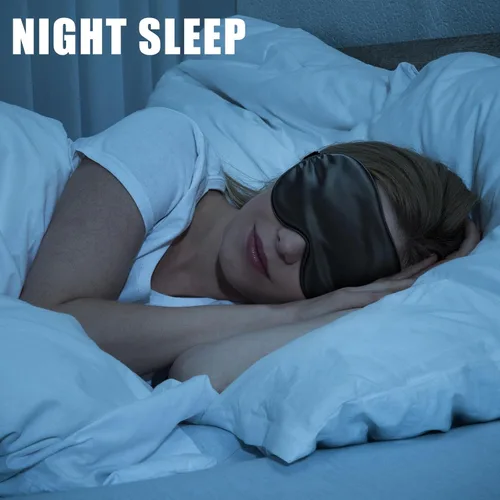 Vista 5 de 30 piezas de máscara de seda para dormir, máscara de ojos de seda con correa ajustable, cubierta para los ojos para dormir, venda para los ojos