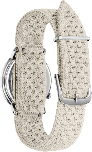 Vista 3 de Citizen Eco-Drive Ecosphere Women's Watch, Stainless Steel with ECOPET Substainable Nylon Strap, WHOLEGARMENT Construction, Lab-Grown Diamond, 3-Hand