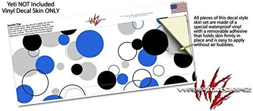 Vista 3 de Lots of Dots Blue on White - Decal Style Skin Wrap fits Yeti Rambler Colster and RTIC Can (Cooler NOT Included)