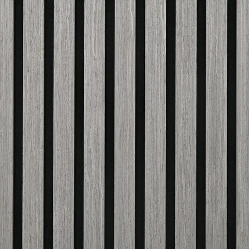 Vista 8 de HOMCOM Paquete de 4 paneles acústicos 3D, paneles de madera insonorizados de 24 x 24 pulgadas para pared, paneles de pared de listones de madera