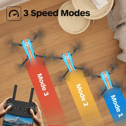 Vista 4 de Dron con cámara para adultos, Drone FPV plegable de 2.4 GHz para principiantes y adultos, 26 minutos de tiempo de vuelo, juguetes RC Quadcopter