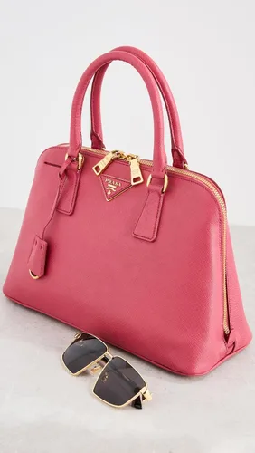 Vista 3 de What Goes Around Comes Around Prada Prada Pink Saffiano Promenade - Bolso mediano para mujer