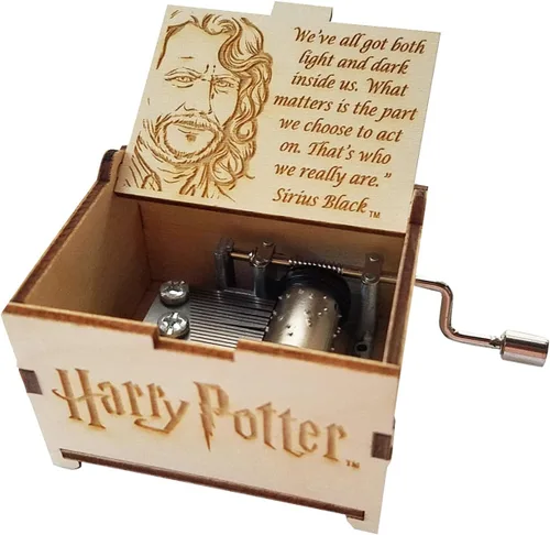 Vista 19 de TheLaser'sEdge Harry Potter Mini caja de música de regalo - Felicidad negra Negro