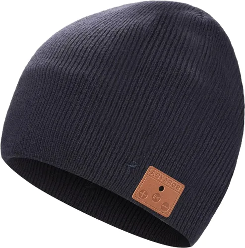 Vista 9 de BORAYDA Merino Wool Bluetooth Beanie, HD Stereo,30 Hours Play Time,Built-in Microphone, Men's/Women's Christmas Electronic Gift (Black)
