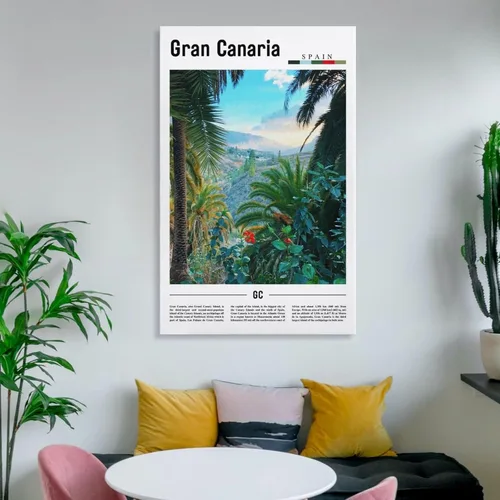 Vista 6 de Gran Canaria Travel Print,Gran Canaria Poster Print,Gran Canaria Travel Gift,SPAIN Print Poster for Room Aesthetics Canvas Wall Art Poster And Print